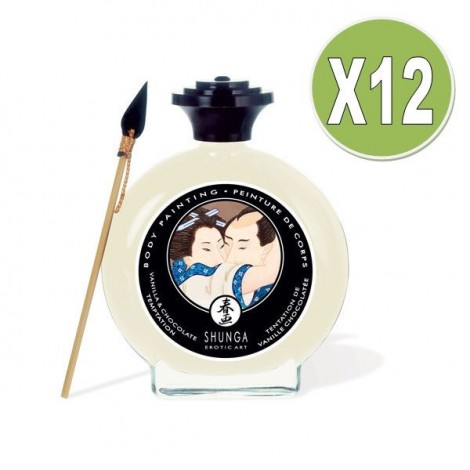 shunga pintura corporal de vainilla y chocolate x 12 uds shunga pintura corporal de vainilla y chocolate x 12 uds