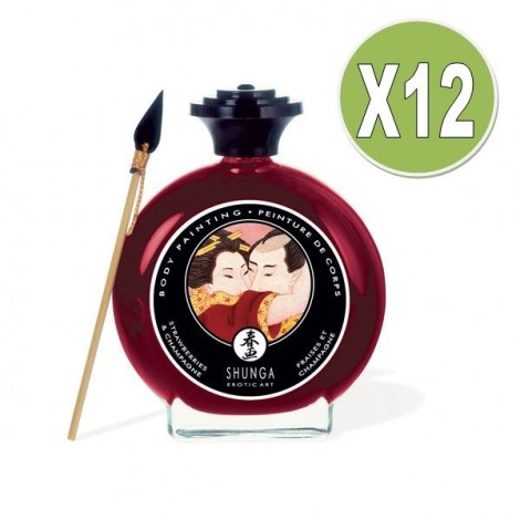 shunga pintura corporal de fresas y champagne x 12 uds shunga pintura corporal de fresas y champagne x 12 uds
