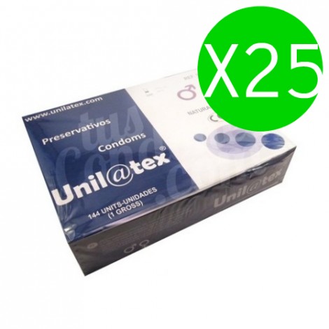 unilatex preservativos naturales 144 uds x 25 uds unilatex preservativos naturales 144 uds x 25 uds