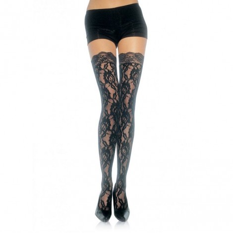 leg avenue medias de encaje floral leg avenue medias de encaje floral