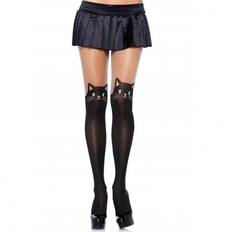 leg avenue pantys opacos con dibujo de gato leg avenue pantys opacos con dibujo de gato
